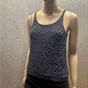 Splendid’s Eden Charcoal Crochet and Lined Tank Top